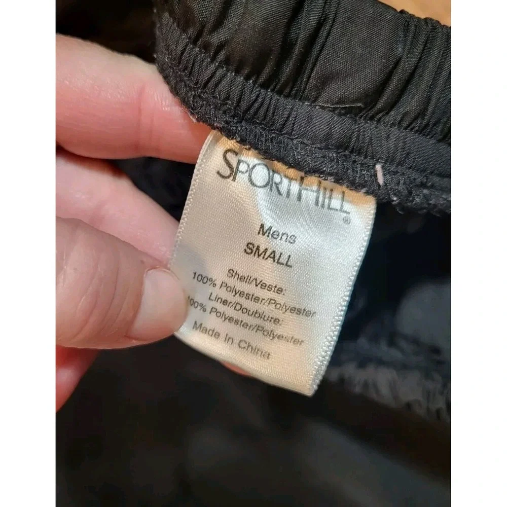 Sporthill Pants Men's S Black Jogger‎ Zipped Pockets Drawstring Waist Ankle Zips